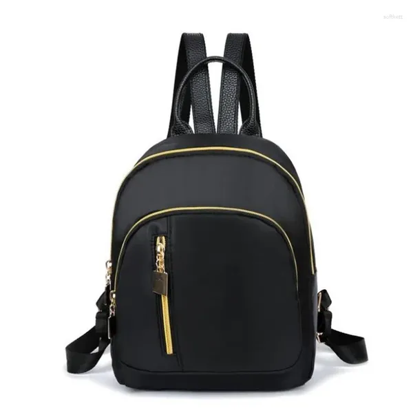 Schultaschen Damen 2024 Mädchentasche Multifunktionaler kleiner Rucksack Niedliche Satchel Damen Schulterrucksack Schwarz