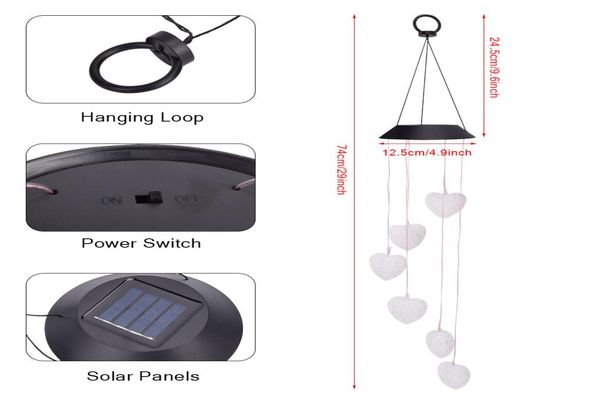 Altra elettronica wyn maH Pendente decorativo per corridoio con campanello a vento in stile amore per il controllo della luce solare intelligente6015602