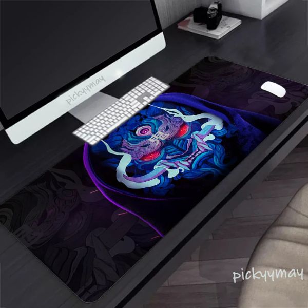 Almofadas Oni Máscara Mouse Pads Office Art Mousepad Office Mouse Mat Teclado Tapetes Desk Pad Japão Mousepads XXL 90x40cm para computador desktop