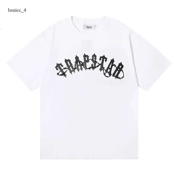 Trapstar Designers Mens Camiseta Verão Solto Tees Moda Homem Casual Camisa Luxurys Roupas Rua Manga Curta Mulheres Camisetas Tamanho S-XXL 442