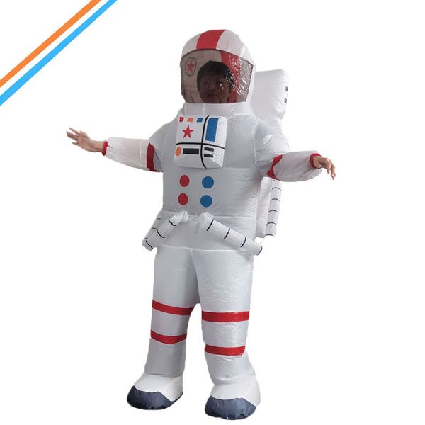 Traje de astronauta inflável unissex, fantasia de jardim de infância, vestido extravagante, festa de carnaval de Halloween