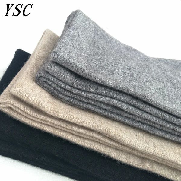 YSC estilo Mulheres Cashmere Lã Calças de Malha Macia calor Long Johns Spandex Leggings de Alta Qualidade Slim fit style240321