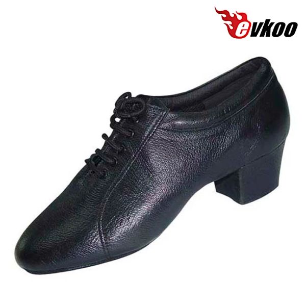 Botas Evkoodance 4cm Sapatos de dança latina de altura do salto para homem confortável solo soluíno de couro genuíno dança tango Evkoo298