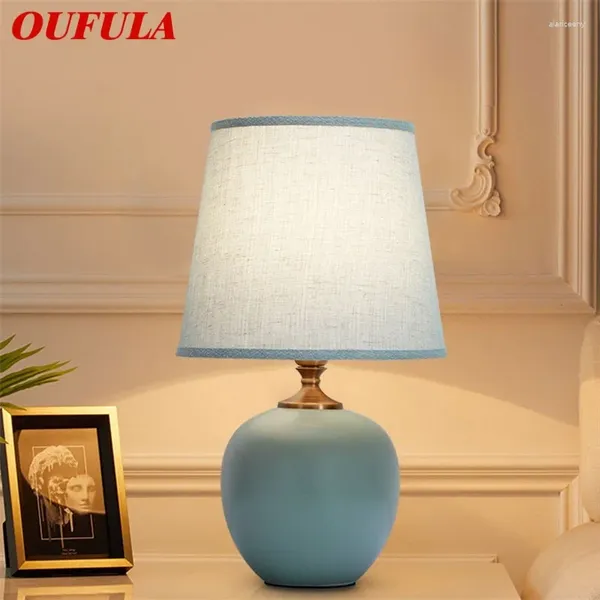 Tischlampen OUFULA Touch Dimmer Lampe Moderne Keramik Schreibtischleuchte dekorativ für Zuhause Schlafzimmer