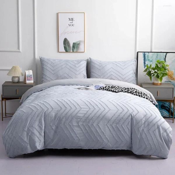 Conjuntos de cama Peter Khanun Luxo Jacquard Duvet Cover Set Consolador 3 Pcs