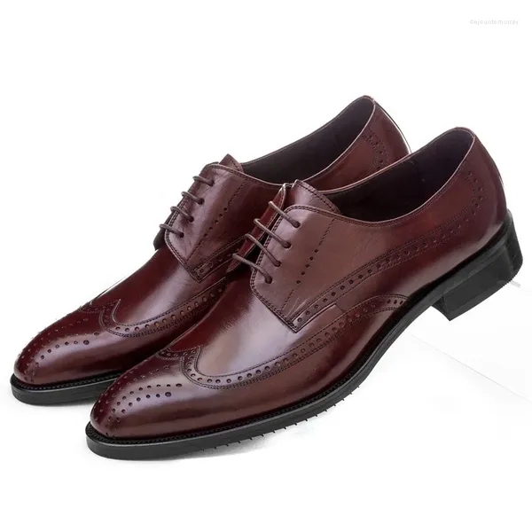 Scarpe eleganti Oxford di qualità nero / marrone marrone chiaro da uomo business in vera pelle da matrimonio