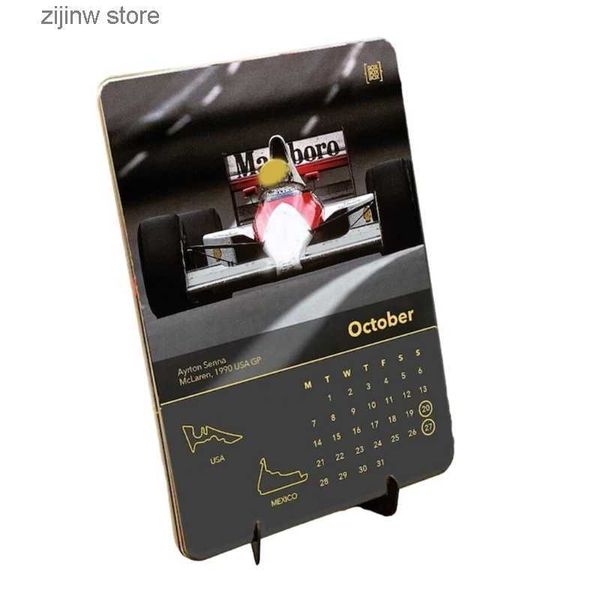 Kalender, Formel-Rennkalender, dekorativer Tischkalender für Auto-Fan-Geschenke, G2AB Y240322