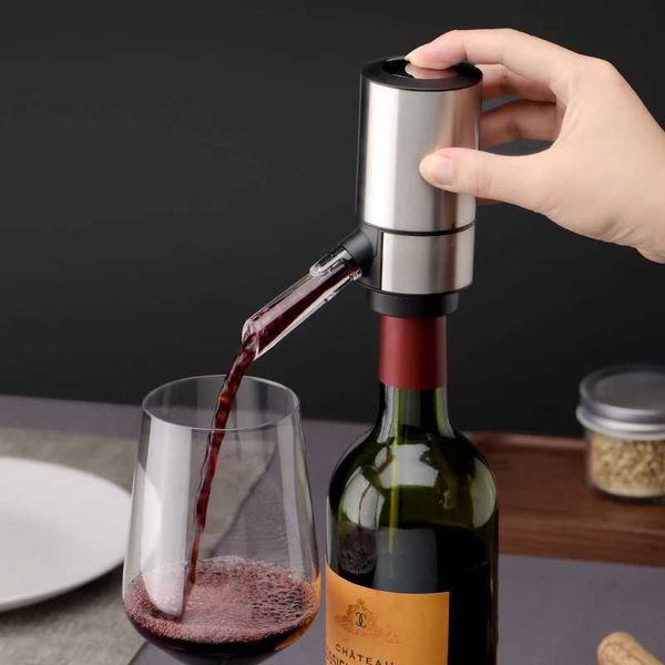 HSJD Bar Tools Electric Wine DISPenser Bar Accessoires One Klick Automatischer Weinanalysator aus Pourer -Weinspender 240426