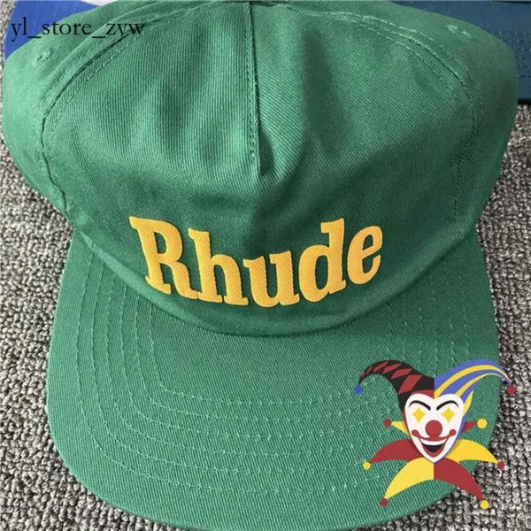 Rhude Hat Mens Cap Moda Bola Caps Racing Bordado Rhudes Designer Boné de Beisebol Homens Mulheres Protetor Solar Ajustável Bola Cap Designers Dentro Tags Fit Cap 7611