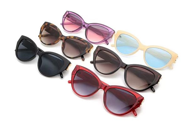 6947 nuovi occhiali da sole cat eye con montatura piccola, occhiali da sole ad arco da donna alla moda