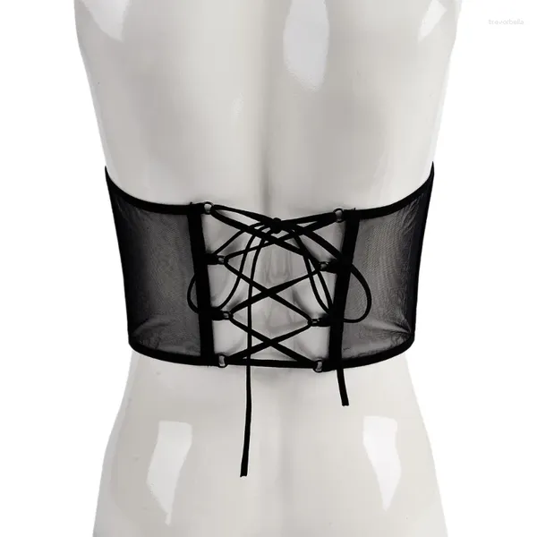 Cinture da annodare corsetto in rete a lisca di pesce per le donne signore sottoseno vita dimagrante sottile forniture per lo styling di feste per banchetti