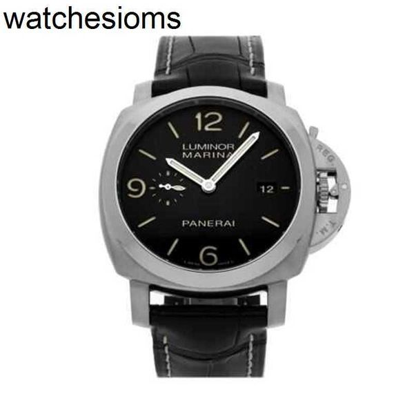 Relógios Panerass Luxury Mens Wristwatches 1950 3 dias Auto Aço Mens Strap Data Pam Relógios mecânicos automáticos Aço inoxidável completo