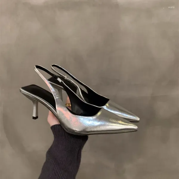Slingback 298 Fashion Trade Those High Heels Pumps Women 2024 Summer Lymered Toe Sexy для обуви Zapatos de Mujer 5