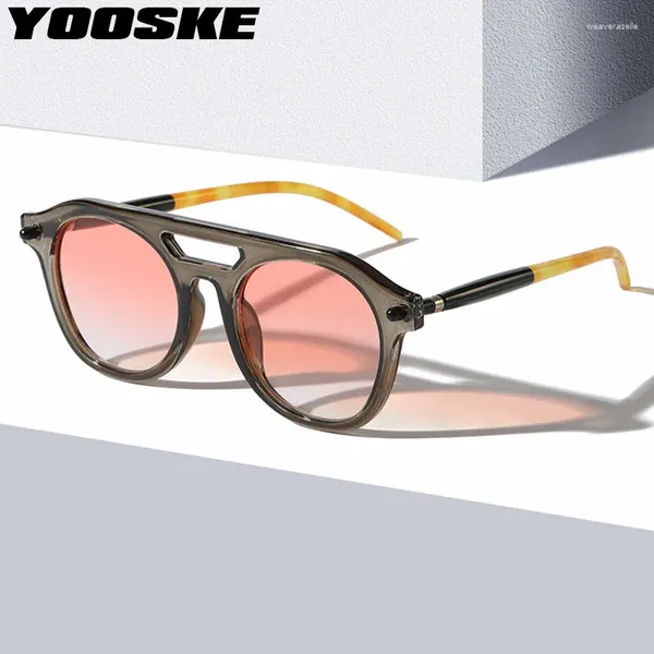 Sonnenbrille Yooske Retro Doppelstrahl Frauen Männer Ins Persönlichkeit Schwarz Rosa Sonnenbrille Männlich Weiblich Fahren Reisestil Brille