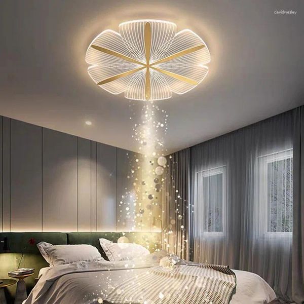 Luzes de teto moderno e minimalista mestre quarto lâmpada led em forma de flor atmosfera criativa casa sala estar jantar lâmpadas