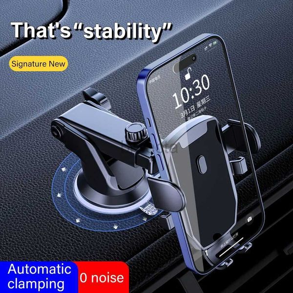 Suportes de montagem de telefone celular Universal Dashboard Windshield Sucker Car Phone Holder Mount Stand GPS Suporte de celular móvel para iPhone Huawei Samsung 240322