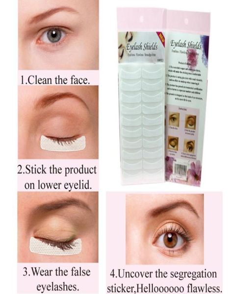 100 teile/satz Wimpern Unter Augen Pads Make-Up Weiß Vliesstoffe Patches Wimpern Verlängerung Klebeband Auge Tipps Aufkleber8865508