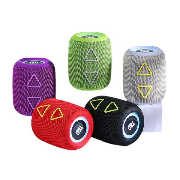 Atacado TG655 Alto-falante portátil Bluetooth Alto-falantes sem fio LED 1200mAh à prova d'água Mini coluna de baixo Boombox AUX TF BT Alto-falante VS TG106 TG116 TG117 TG656