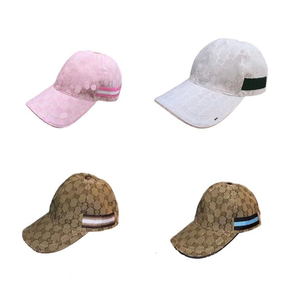 Toptan tasarımcı şapka tuval şerit şerit beyzbol şapkası snapback kadın erkek mektup klasik stil klassische caps cappello beyaz evrensel yeni fa092 h4