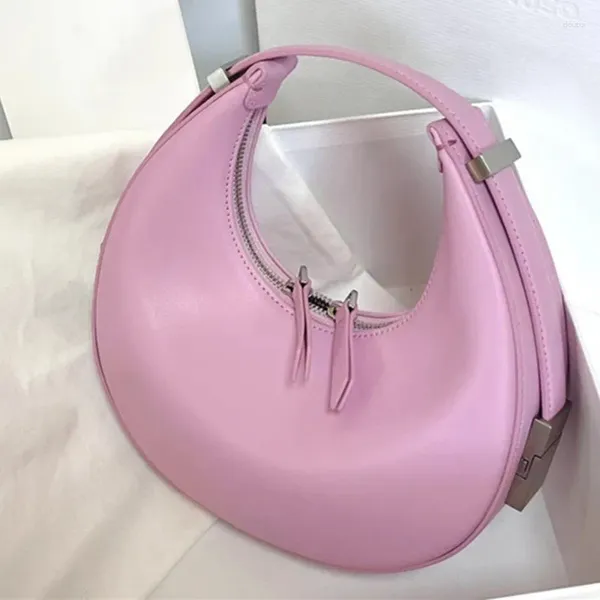 Borse a tracolla Borsa da donna rotonda stile coreano Borsa da ascella in vera pelle Donna per ragazza