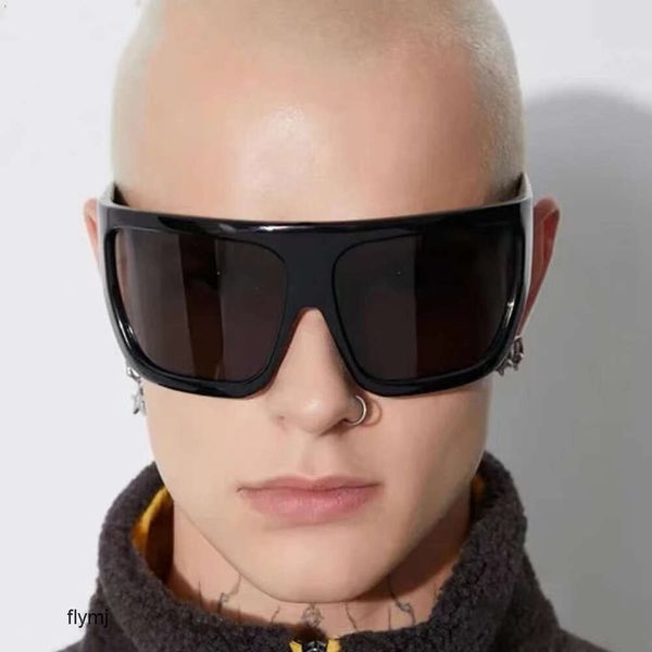 2 Stück Mode Luxus Designer 24 neue große Rahmen Sonnenbrille Mode Y2K Herren Sonnenbrille Damen lustige Maske