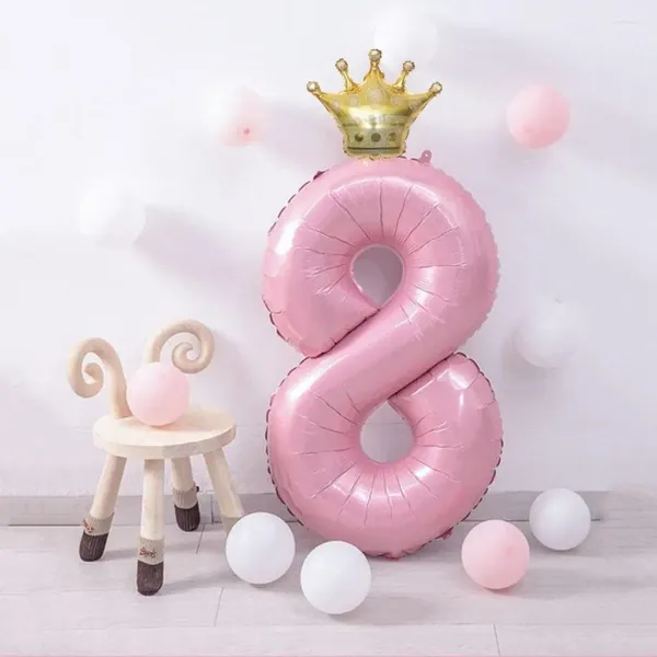 Decorazioni per feste Palloncini con numeri di compleanno da 40 pollici Decorazioni per principesse Palloncini Jumbo per ragazze