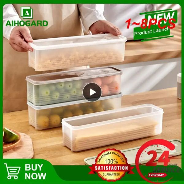 1 8 8 pçs plástico grande capacidade selado caixa de espaguete macarrão recipiente hermético jar frutas fresco-mantendo caso cozinha armazenamento de alimentos 240307