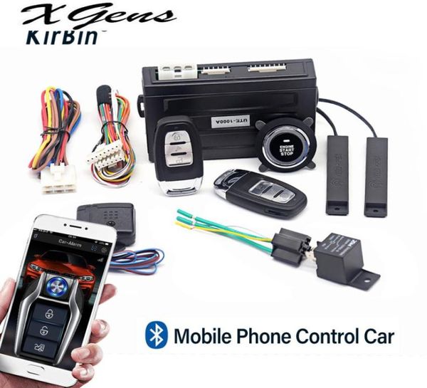 Alarme de carro sistema de ignição inteligente início remoto entrada sem chave bloqueio central motor startstop botão telefone controle app car7079985