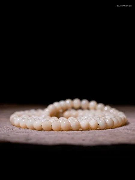 Halskette Ohrringe Set Natürlicher Hirschknochen 108 buddhistische Perlen Tibetischer Totenkopf Armband Jade Alter Geist Rosenkranz Damen Herren Treue