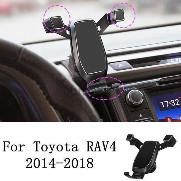 Supporti per cellulare Supporti per telefono per auto Cruscotto Presa d'aria Supporto per cellulare Clip per supporto per Toyota RAV4 2014 2015 2016 2017 2018 Accessori auto 240322