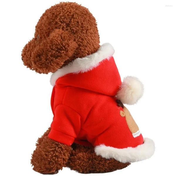 Abbigliamento per cani Cappotto Costume Abito natalizio Collare S Cucciolo Ragazza invernale Pelliccia per vestiti Fantasia Gatto Piccolo verde di lana rosso