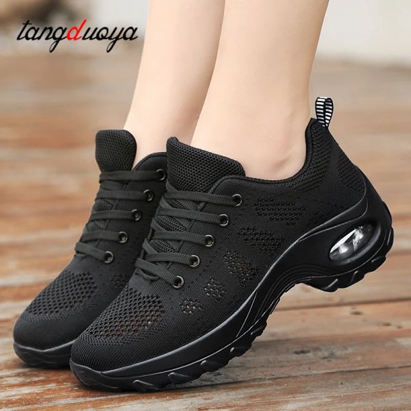 Schuhe Jazz Tanzschuhe für Mädchen Salsa Modern Hip Hop Dance Sneakers Frauen Schwarze weiße Lehrerin Mesh Tanzschuhe für Frauen Sport