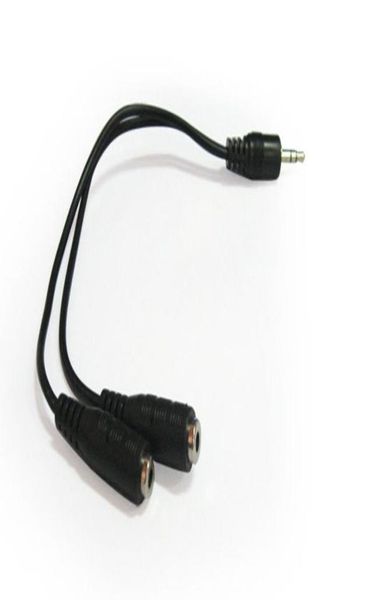 Intero 100 pezzi nero 1 maschio a 2 femmine 35mm AUX Audio Y cavo sdoppiatore adattatore per cuffie auricolare di alta qualità6365078