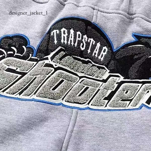 Yüksek kaliteli Trapstar Tasarımcı Mens Trailsuit İşlemeli rozet gevşek Trapstar Ceket Kadınları Spor Kapüşonlu Trapstar Nişan Sweaters S/M/L/XL FIT