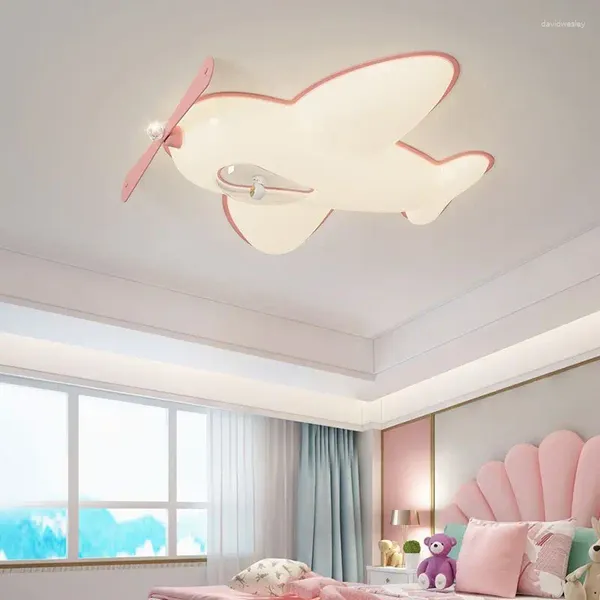 Deckenleuchten Nordic Kinderzimmer Niedliches Flugzeuglicht Moderne warme romantische Prinzessin Schlafzimmer Mädchen Junge Lampen LED