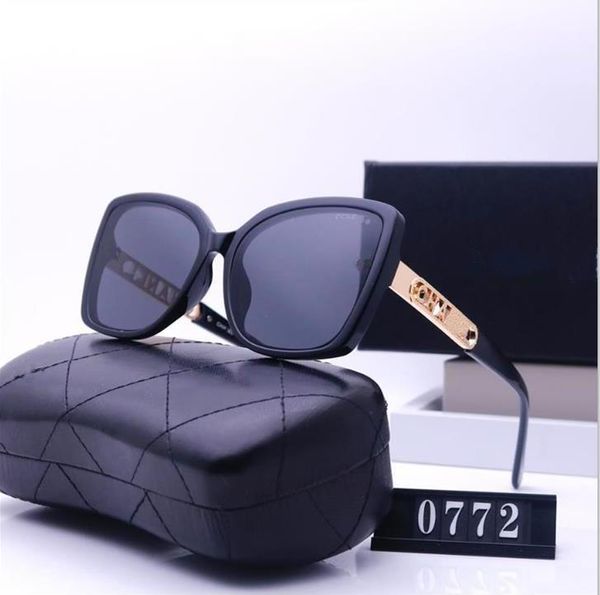 Tasarımcı Güneş Gözlüğü Erkek Kadın Moda Üçgen Logo Lüks Tam Çerçeve Güneşlik Aynası Polarize UV400 Koruma Gözlükleri Güneş Gözlükleri Kutu