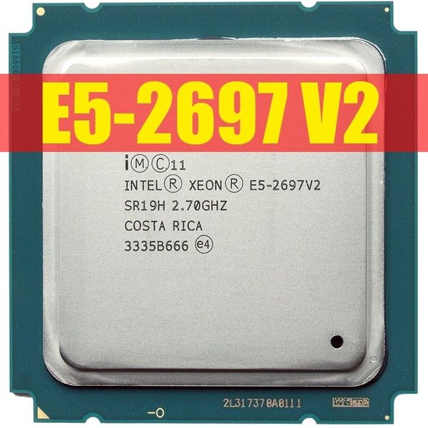 Intel xeon e5 2697 v2 2,7 GHz 30 M QPI 8 GT/s LGA 2011 SR19H C2 E5-2697 v2 Processore CPU 100% lavoro normale CPU LGA2100 240304