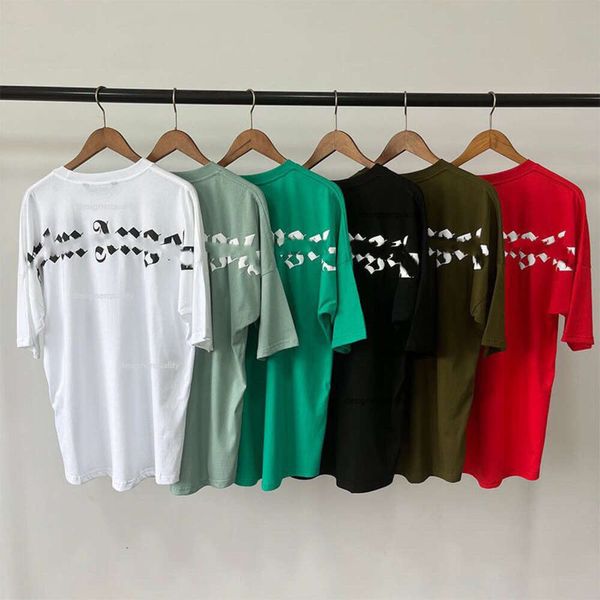 Yaz Tişört Erkek Gömlek Tasarımcı Polo Gömlek 3D Köpük Mektup Baskı Gevşek Melek Kısa Kollu Erkek ve Kadın Tişörtleri Büyük Boy Hip Hop Yarasa Kollu Tshirt