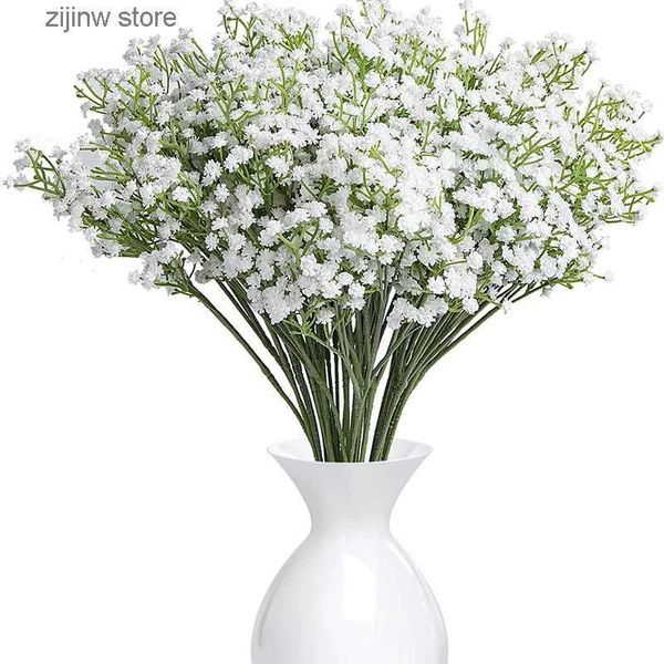 Faux Floral Greenery Explosion Fake Plastic Gypsophila Hochzeit Brautaccessoires Ausverkauf Vasen für Home Decor DIY Geschenke Günstige künstliche Blumen Y240322