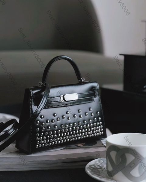 Tüm el yapımı el çantaları omuz çantası marka tasarımcı crossbody çanta premium fransız deri tırnak mini tote