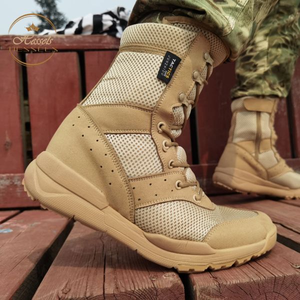 Sapatos mais novos zíper unissex Ultrallight Outdoor Shoes Sapatos Treinamento Tático Botas do Exército Summer Bair Deserta de Malha Respirável