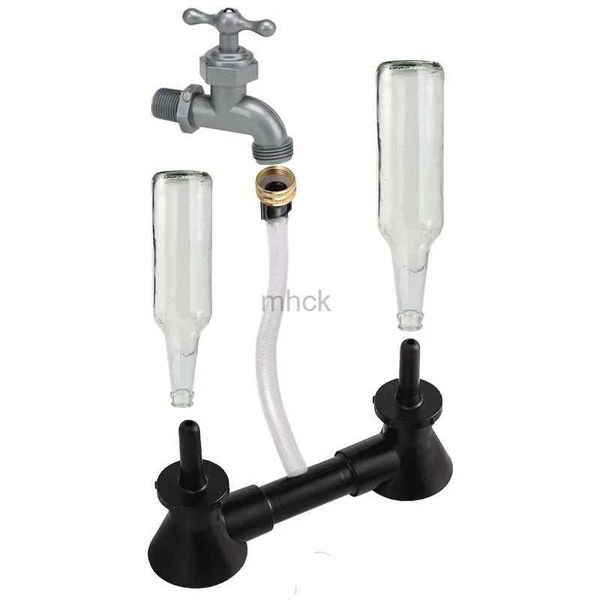 Ferramentas de barra dupla cabeça vinho enxaguador cerveja garrafa lavadora homebrew cerveja vinho limpeza equipamentos mais limpo com torneira da cozinha adaptador barra ferramentas 240322