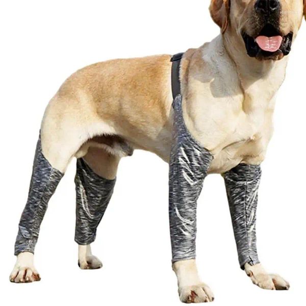 Hundebekleidung Erholungsanzug Anti-Lecken-Stiefel-Leggings Schützende, wasserdichte, verstellbare Ellenbogenstützen für Bandagen und Wunden