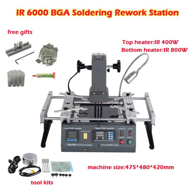 LY ACHI IR6500 1250 W Infrarot BGA Löten Rework Station Für Motherboard Chip PCB Refurbished Reparatur System