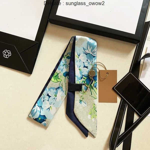 NEUER Luxus-Designer-Schal für Damen, modischer Buchstabe, Handtasche, Schals, Krawatten, Haarbündel, Seidenmaterial, Wraps, Größe 8 x 120 cm, OBM0