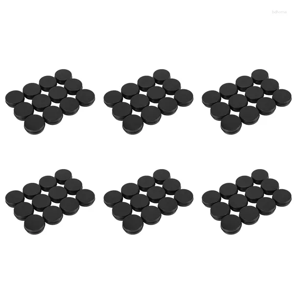 Bottiglie di stoccaggio 72 Pz 1 Oz Barattoli di latta di alluminio nero Contenitori con coperchio a vite rotondo Contenitori vuoti in metallo per l'organizzazione di piccoli gioielli cosmetici