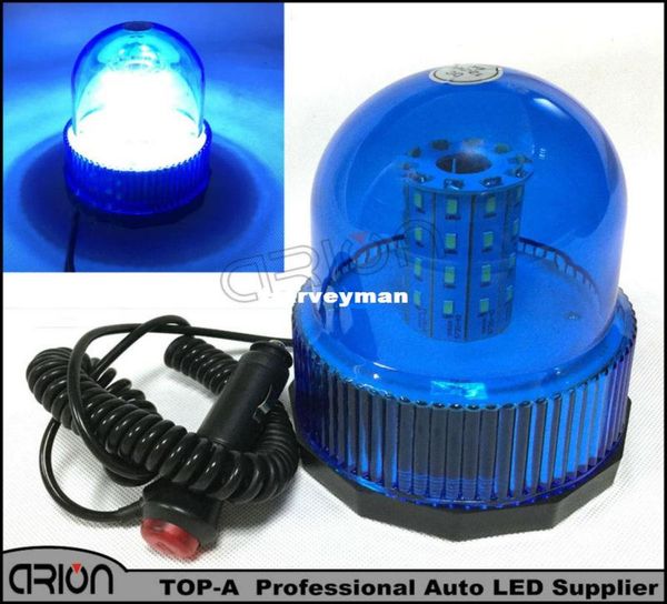 Azul DC1224V Universal 3 Modos de Flash 40 SMD 40 LED Carro Auto Piscando Luzes de Advertência Polícia Beacon Strobe Luz de Emergência Lamp3400200