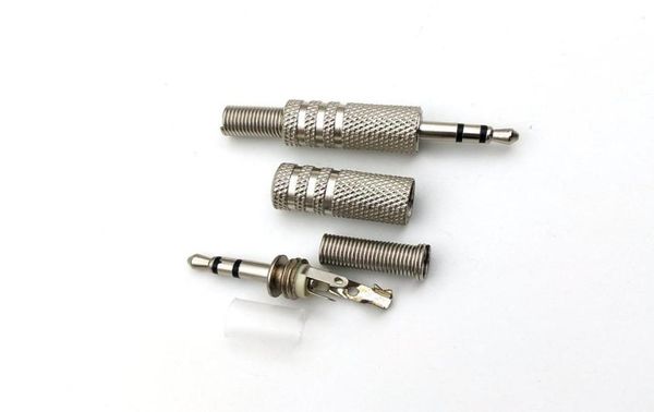 50 Stück Metall-Stereo-Stecker, 35-mm-Klinkenstecker, Audio-Anschluss, mit Boot-Kopfhörer7584718
