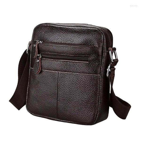 Torba 2024 Erkek Messenger Çantaları Orijinal Deri Erkekler Sıradan Seyahat İş Küçük Crossbody Omuz Adam Bolsa Maskulina