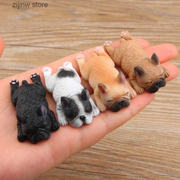 Kühlschrankmagnete, niedlicher Kühlschrankmagnet, 3D-Aufkleber, Mini-Französische Bulldogge, Modell, DIY, Kältemittelmagnet, Hund, Tier, Handyhülle, Aufkleber, Heimdekoration, Y240322